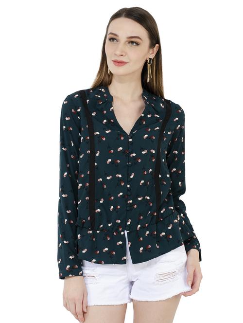floral button detail top - 15855989 - Very Small Image - 1