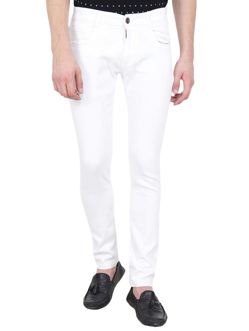 white denim plain jeans - 15856569 - Very Small Image - 1