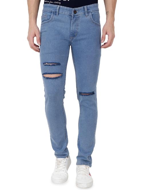 light blue denim distressed jeans - 15856574 - Very Small Image - 1