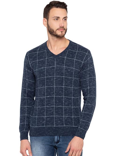 navy blue cotton pullover - 15856895 - Very Small Image - 1