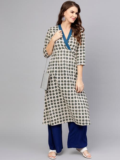 printed a-line kurta - 15857149 - Very Small Image - 1