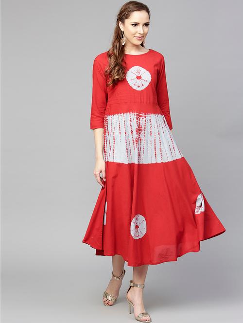 tied and dyed flared dress - 15857167 - Very Small Image - 1