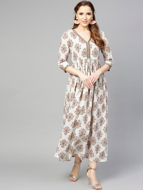 flared printed dress - 15857180 - Very Small Image - 1