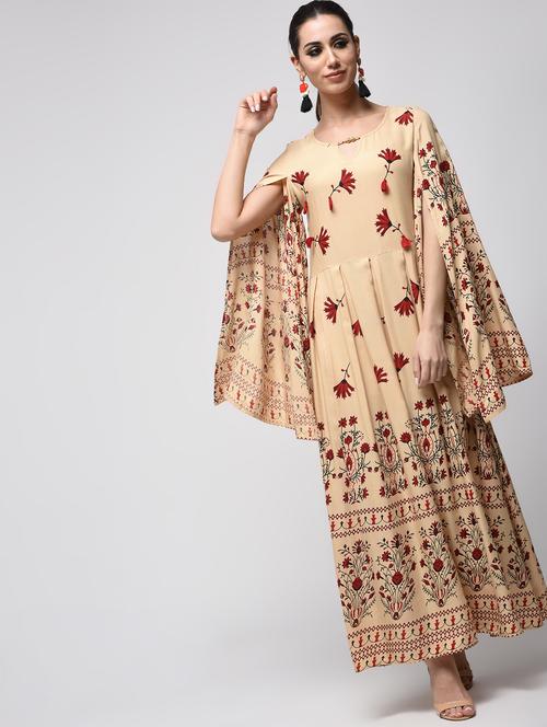 high slit printed a-line dress - 15858493 - Very Small Image - 1