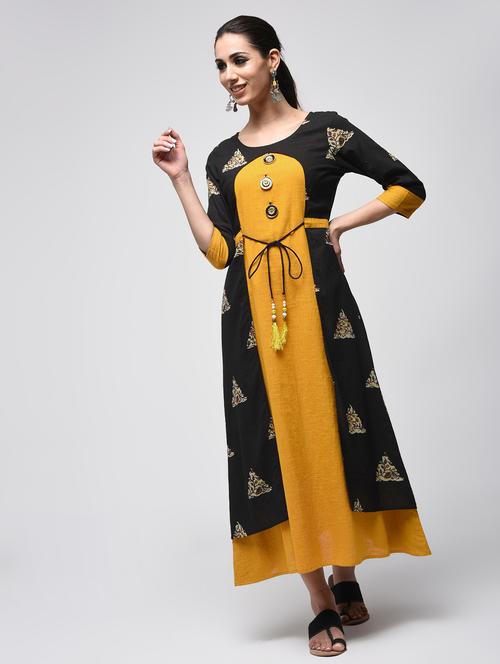 patch work a-line dress - 15858498 - Very Small Image - 1