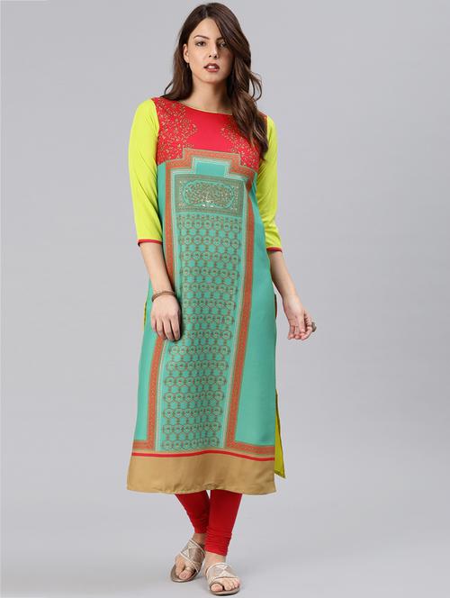 straight printed kurta - 15858924 - Very Small Image - 1