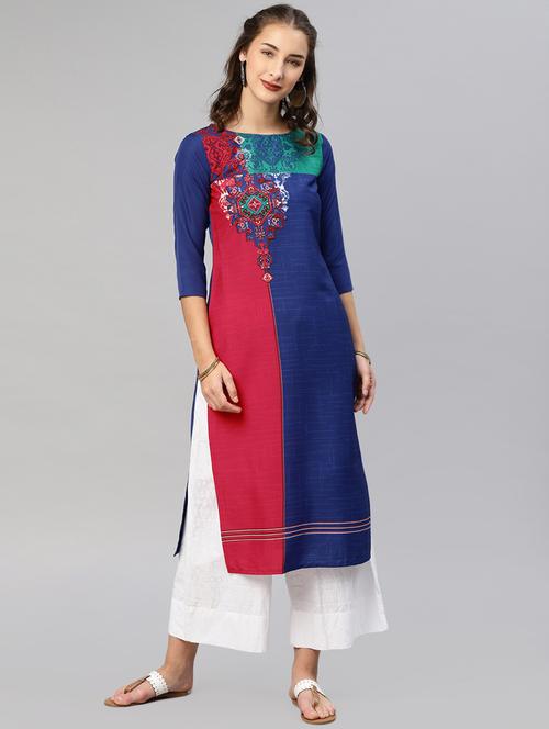 straight printed kurta - 15858933 - Very Small Image - 1