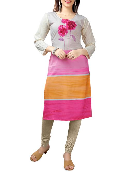 printed straight kurta - 15858986 - Very Small Image - 1