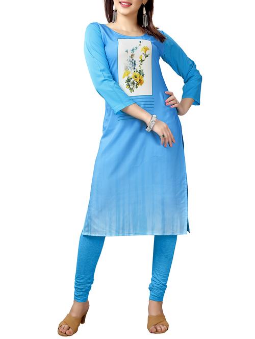 printed straight kurta - 15858995 - Very Small Image - 1