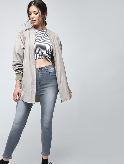 high waist stone washed jeans - 15859287 - Very Small Image - 1