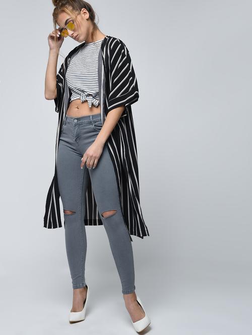 knee slash skinny jeans - 15859313 - Very Small Image - 1