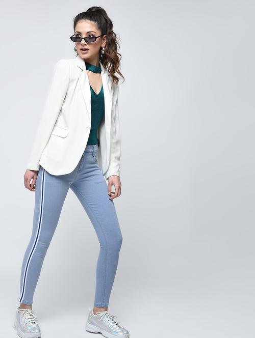 side striped skinny jeans - 15859326 - Very Small Image - 1