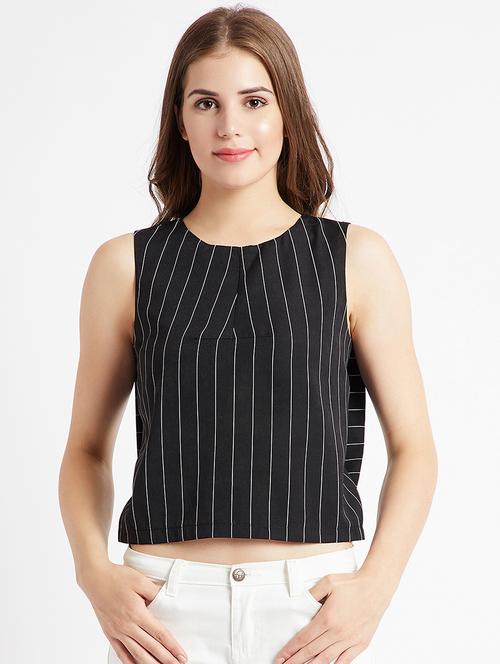 sleeveless striped boxy top - 15859624 - Very Small Image - 1