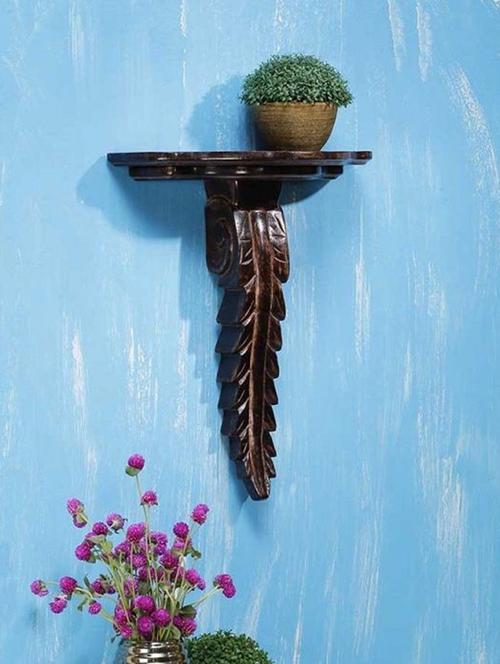 desi karigar solid wood wall decor big rack shelf - 15860278 - Very Small Image - 1