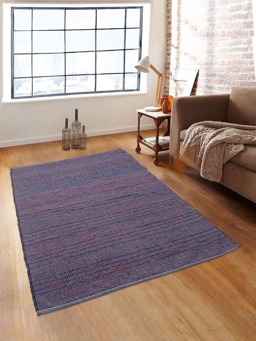 romee blue cotton dhurrie, 3ft x 5 ft - 15860317 - Very Small Image - 1