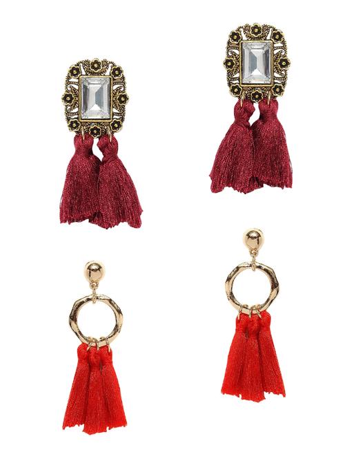 red gold plated combo's. earring - 15860413 - Very Small Image - 1