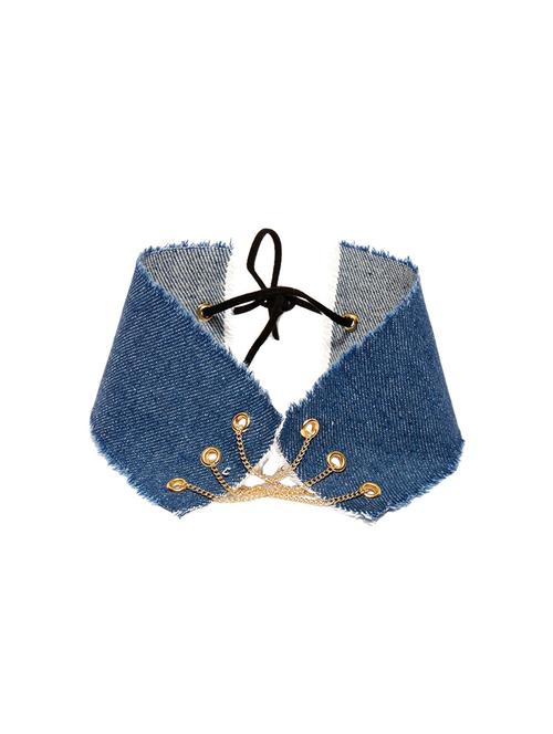 blue gold plated short necklace - 15860463 - Very Small Image - 1