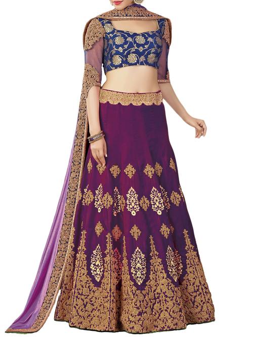 embroidered flared lehenga - 15860664 - Very Small Image - 1
