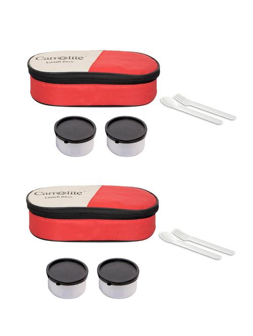 combo 2 in 1 red plastic black dabbi - 15861718 - Very Small Image - 1