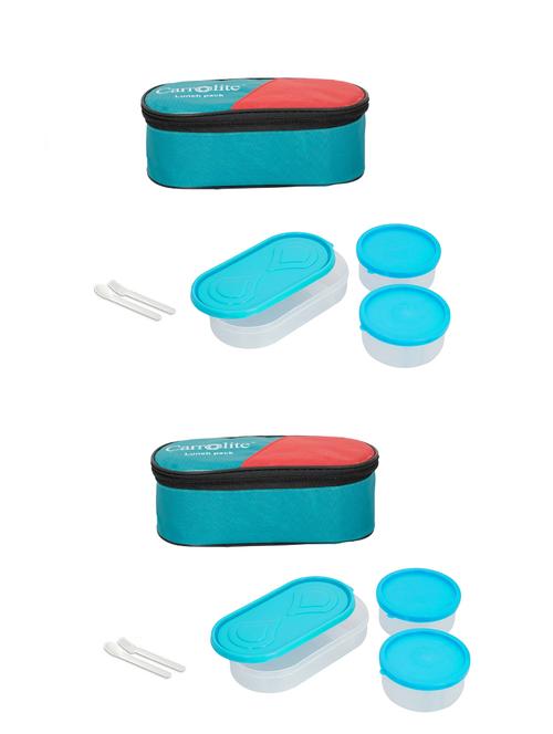 combo 3 in 1 green plastic syan dabbi lunchbox - 15861735 - Very Small Image - 1
