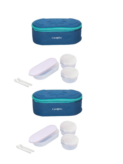 combo browny blue white dabbi lunchbox plastic - 15861756 - Very Small Image - 1