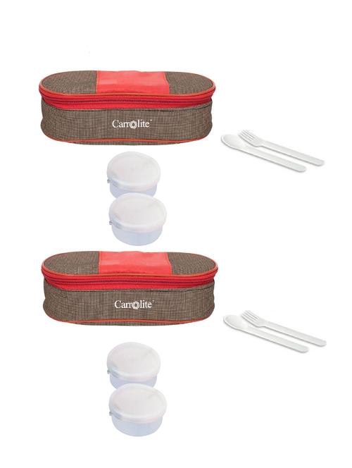 combo royale red + brown plastic white dabbi - 15861763 - Very Small Image - 1