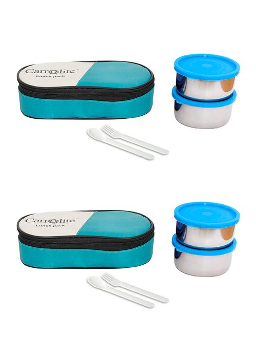 combo summer cool 2 in 1 green lunchbox - 15861938 - Very Small Image - 1