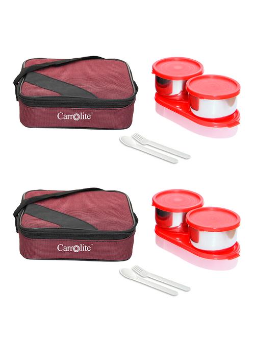 combo summer cool metro maroon lunchbox new - 15861946 - Very Small Image - 1