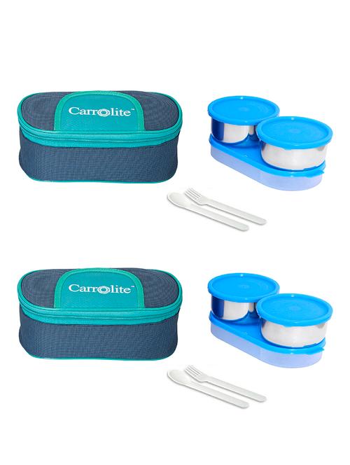 combo summer cool solace blue and green lunchbox new - 15861955 - Very Small Image - 1