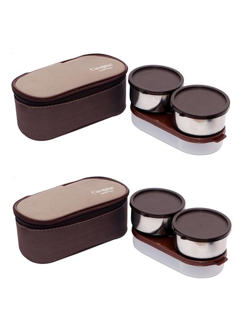 combo the brown box 3 in 1 brown-beige lunchbox - 15861964 - Very Small Image - 1