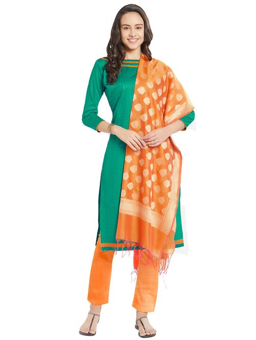 embroidered unstitched pant suit - 15862023 - Very Small Image - 1