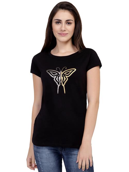 foil print short sleeved tee - 15862921 - Very Small Image - 1