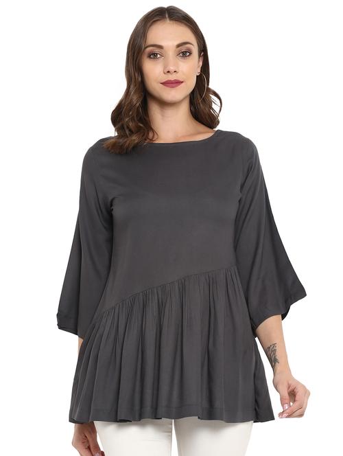 solid straight kurti - 15863977 - Very Small Image - 1
