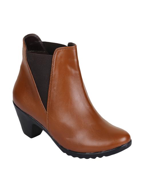 tan ankle slip on boots - 15864651 - Very Small Image - 1