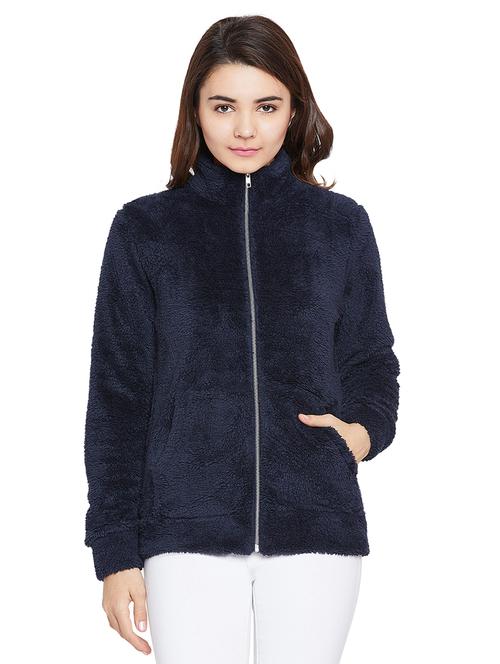 turtle neck zip up fur jacket - 15864754 - Very Small Image - 1