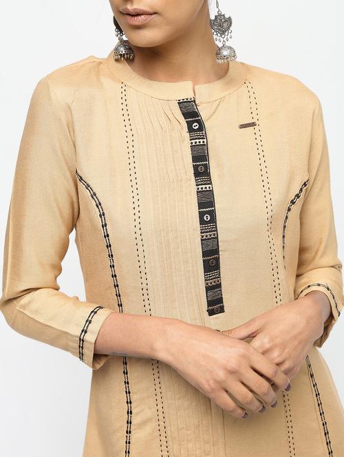 a-line solid kurti - 15865501 - Very Small Image - 1