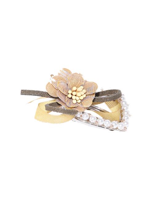 prita's girls handmade floral hair clip with beads - 15865515 - Very Small Image - 1