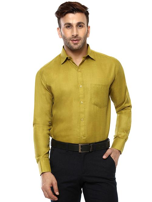 solid green casual shirt - 15867278 - Very Small Image - 1