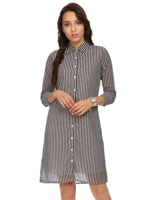candy striped shirt dress - 15867975 - Very Small Image - 1