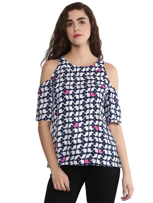 cold shoulder boxy top - 15867989 - Very Small Image - 1