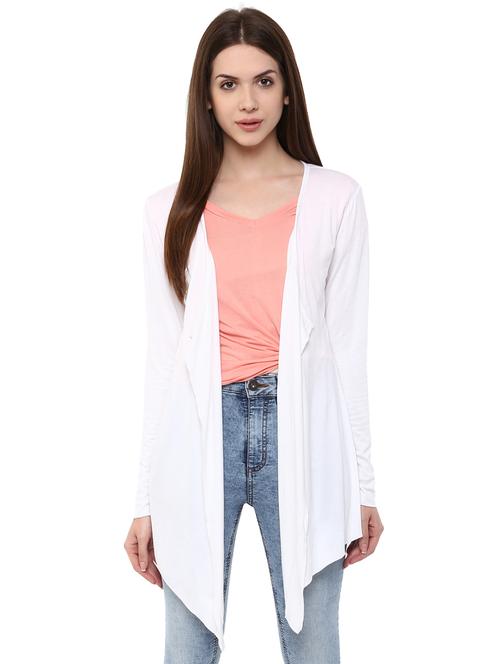 long sleeved asymmetric shrug - 15868022 - Very Small Image - 1