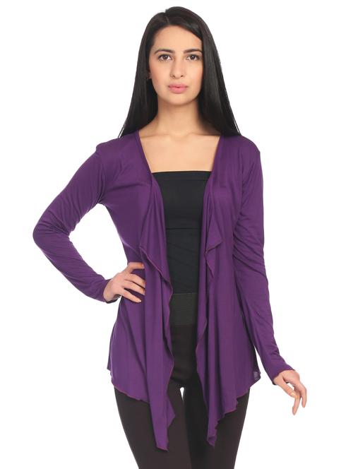 long sleeved asymmetric shrug - 15868030 - Very Small Image - 1