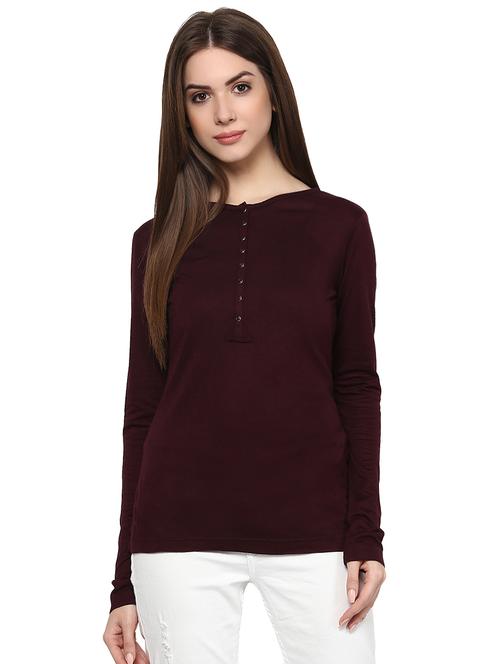 long sleeved henley tee - 15868061 - Very Small Image - 1