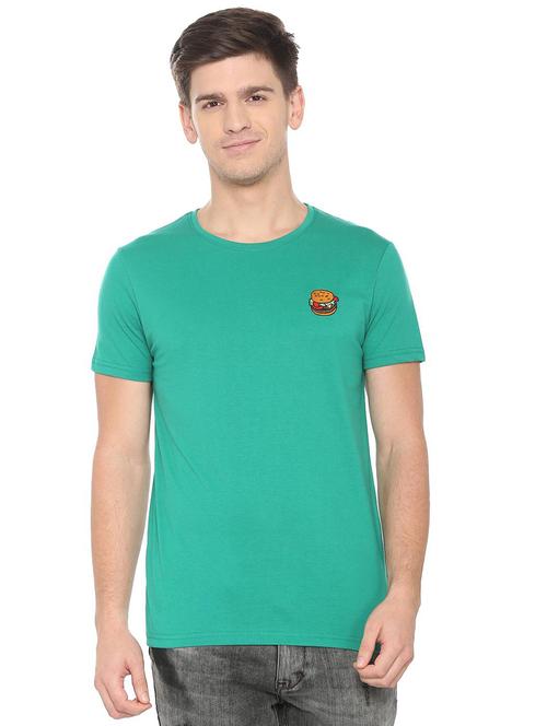 solid green round neck t-shirt - 15868345 - Very Small Image - 1