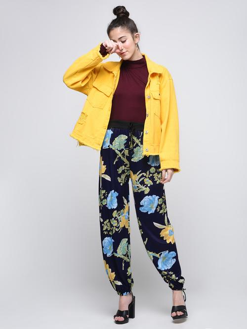 floral mid-rise harem pants - 15868581 - Very Small Image - 1