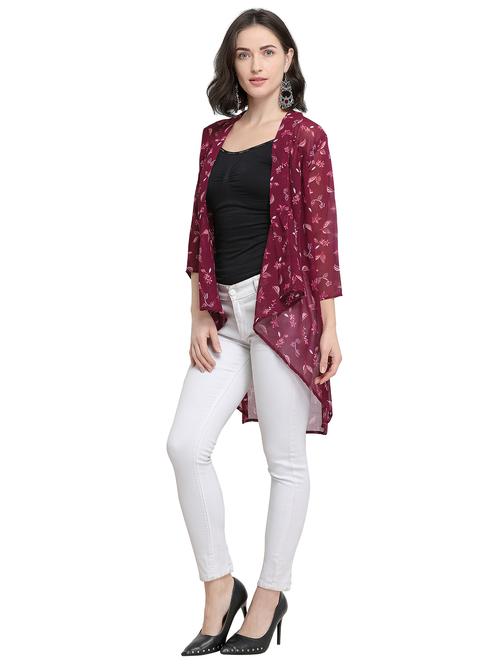 floral asymmetric shrug - 15868725 - Very Small Image - 1