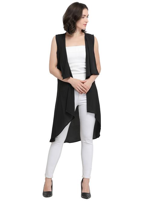 sleeveless asymmetric shrug - 15868728 - Very Small Image - 1