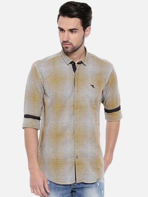 yellow printed casual shirt - 15869395 - Very Small Image - 1