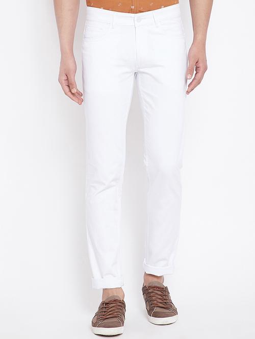 white cotton chinos - 15870307 - Very Small Image - 1