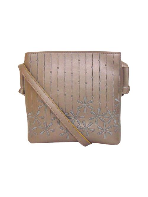 brown leatherette (pu) sling bag - 15870566 - Very Small Image - 1